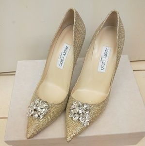 jimmy choo pumps gold